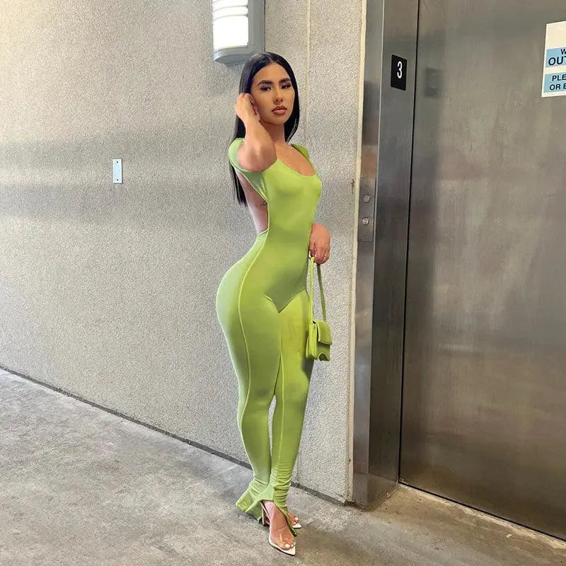 Sultry Backless Bodycon Jumpsuit Chic Rompers for Women