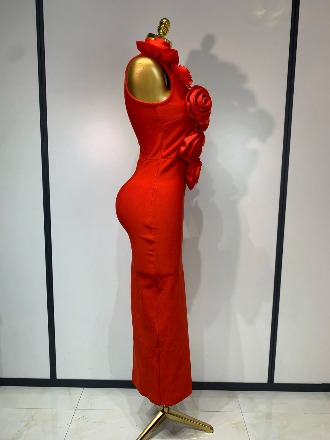 2025 New Fashion 3D Flower Sleeveless Bodycon Bandage Dress Women Celebrity Elegant Party Club Luxury Birthday Dress Vestidos ﻿