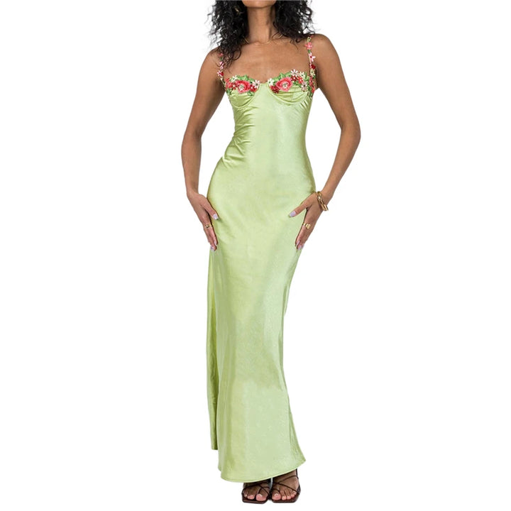 Lamuusaa Y2K Satin Corset Dress Spaghetti Strap