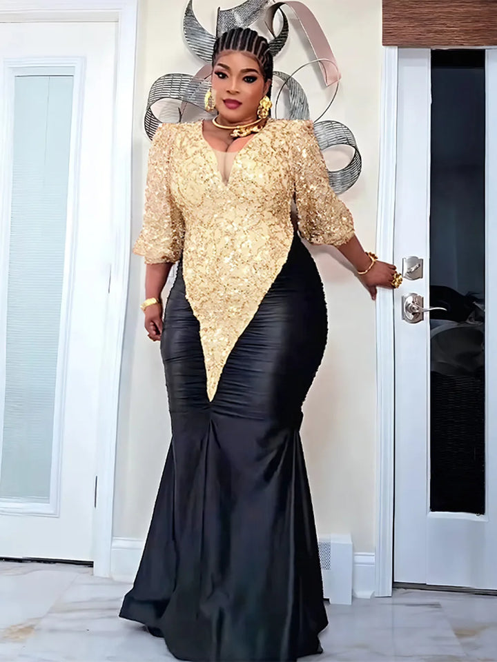 Dashiki Sequins Bodycon Party Dress Evening Wear