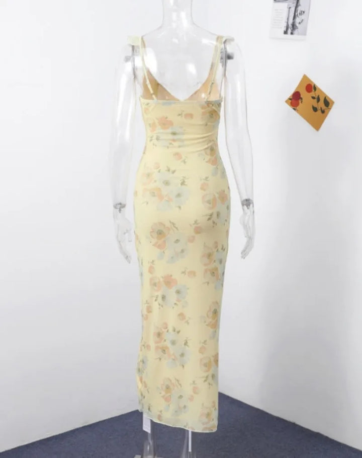 Dawndesslo Women Floral Backless Slim Fit Summer