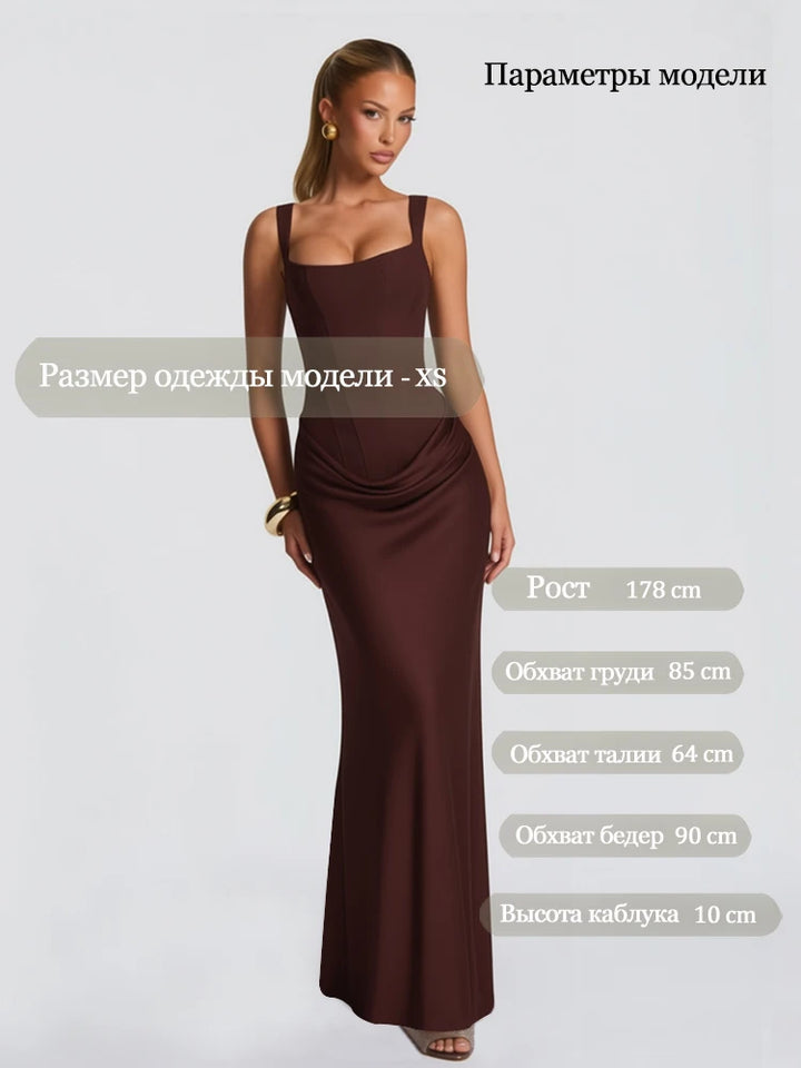 White Maxi Dress For Women Lace Up Formal Wedding Guest Party Slim Elegant
