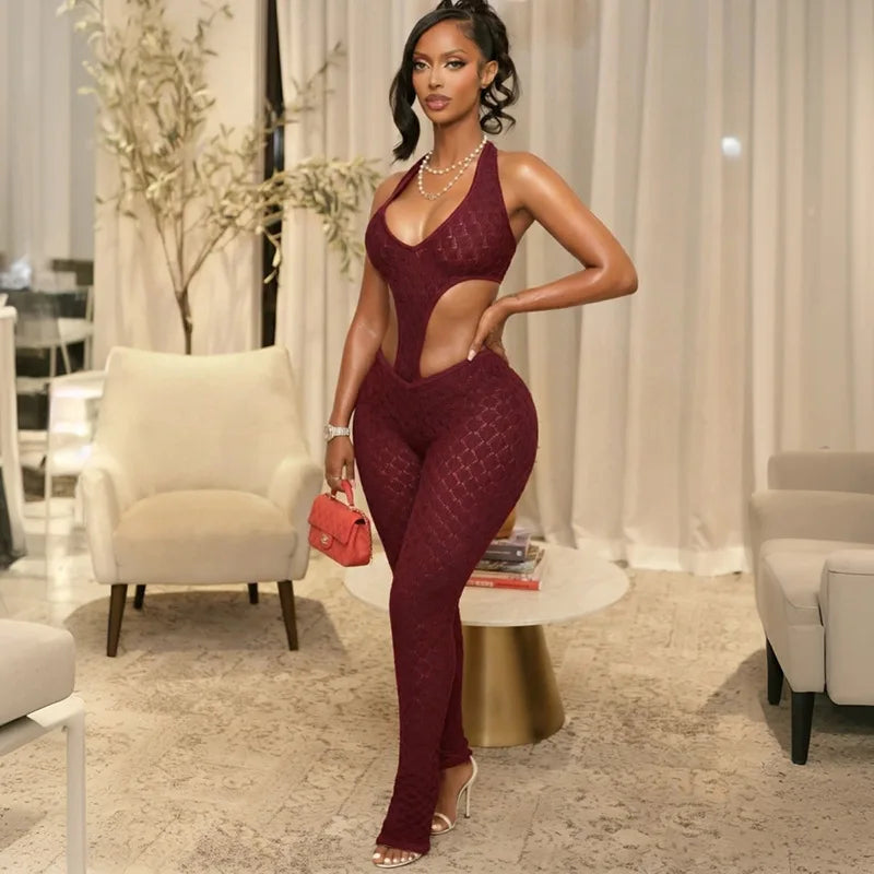 Signature Lace Jumpsuit With Exclusive Back Design