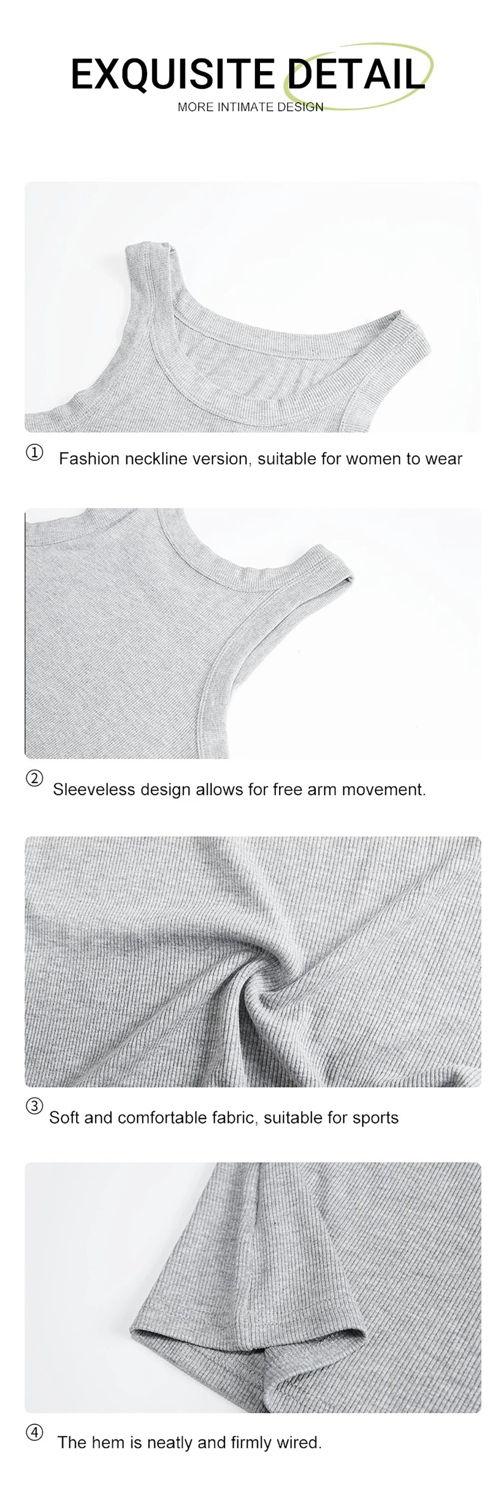 Women Modern Cotton Knit Tank Top Summer Stretch