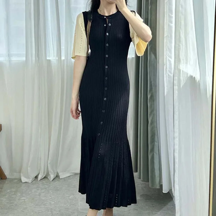 Charming Slim Mermaid Knit Dress For Elegant Summer Vibes
