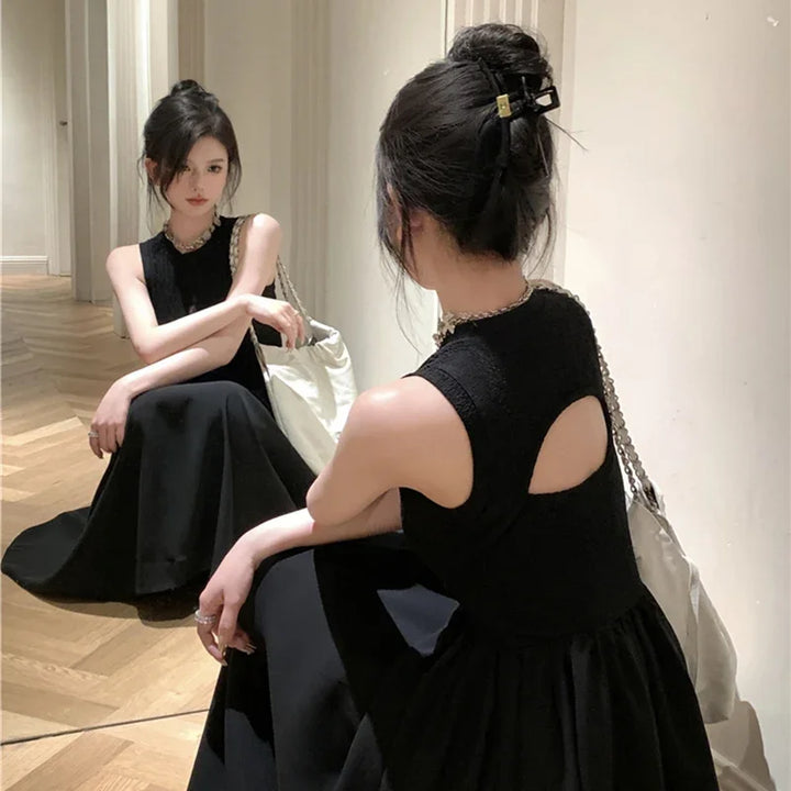 Elegant Sleeveless Summer Long Dress For Comfortable Daily Wear