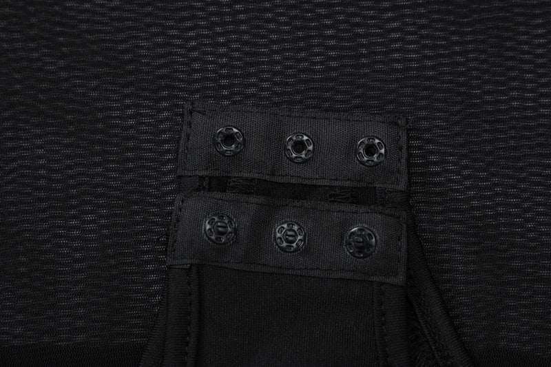 Hugcitar Black Turtleneck Sheer Bodysuit For Women