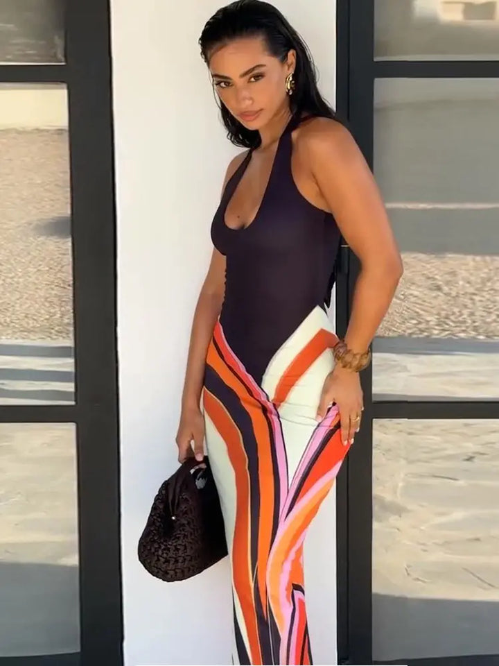 Elegant Sleeveless Maxi Dress For Summer Party