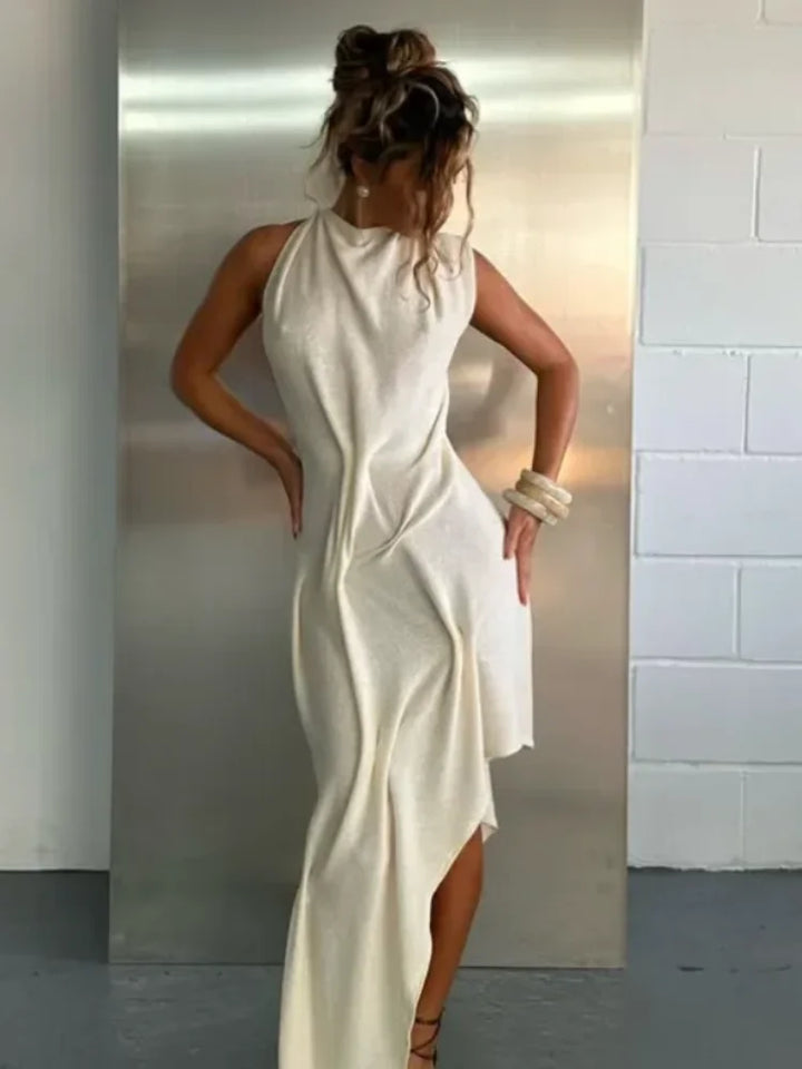 Romantic Soft Halter Maxi Dress For Elegant Dinners
