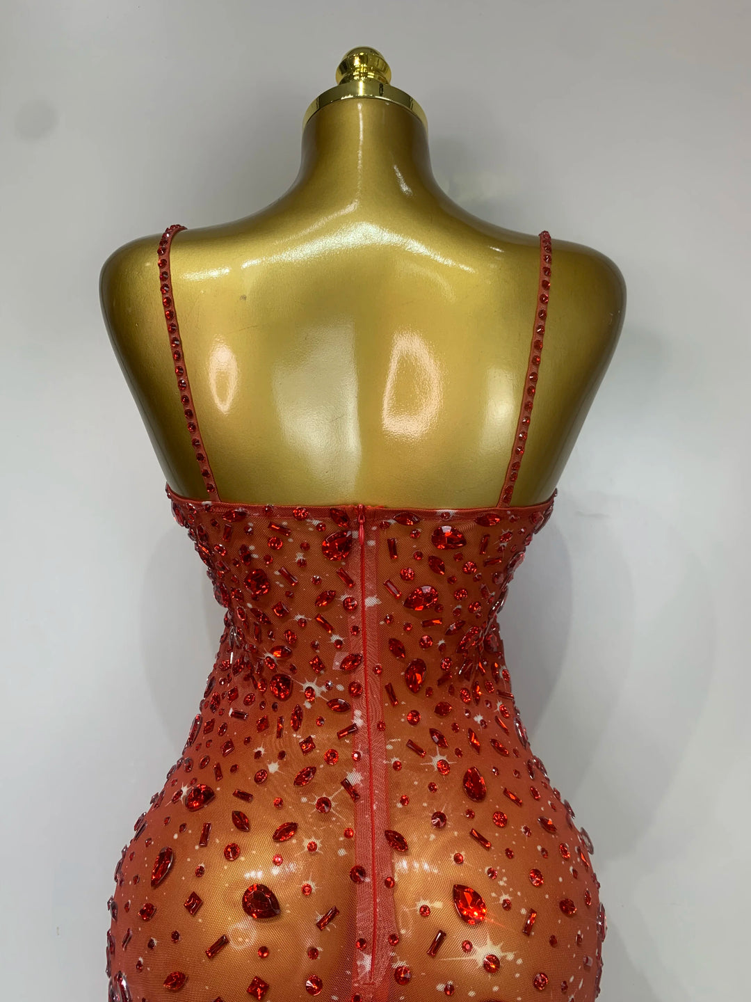 Kormanly Rhinestone Mesh Evening Gown Exclusive