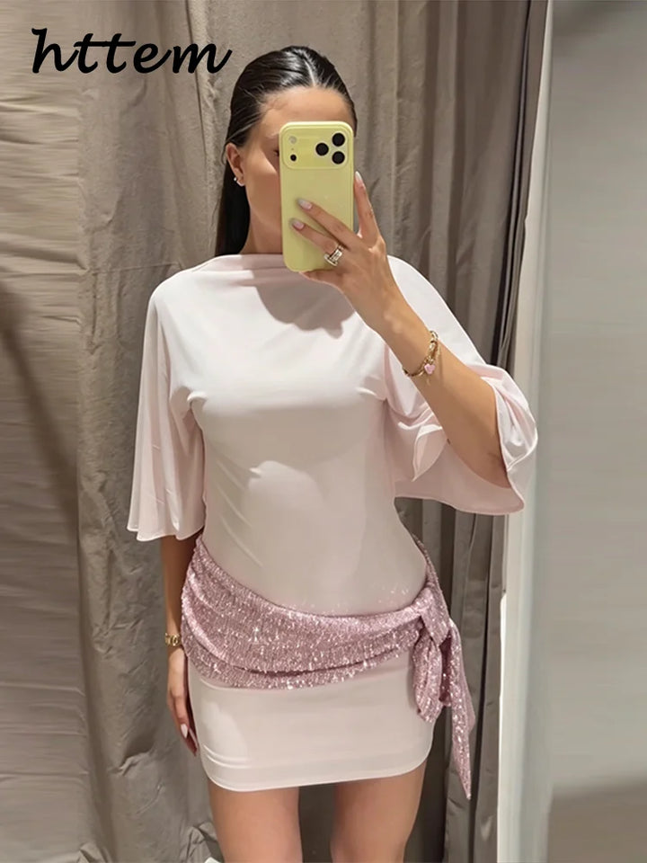 Sequin Mini Dress For Women Summer Party Bodycon