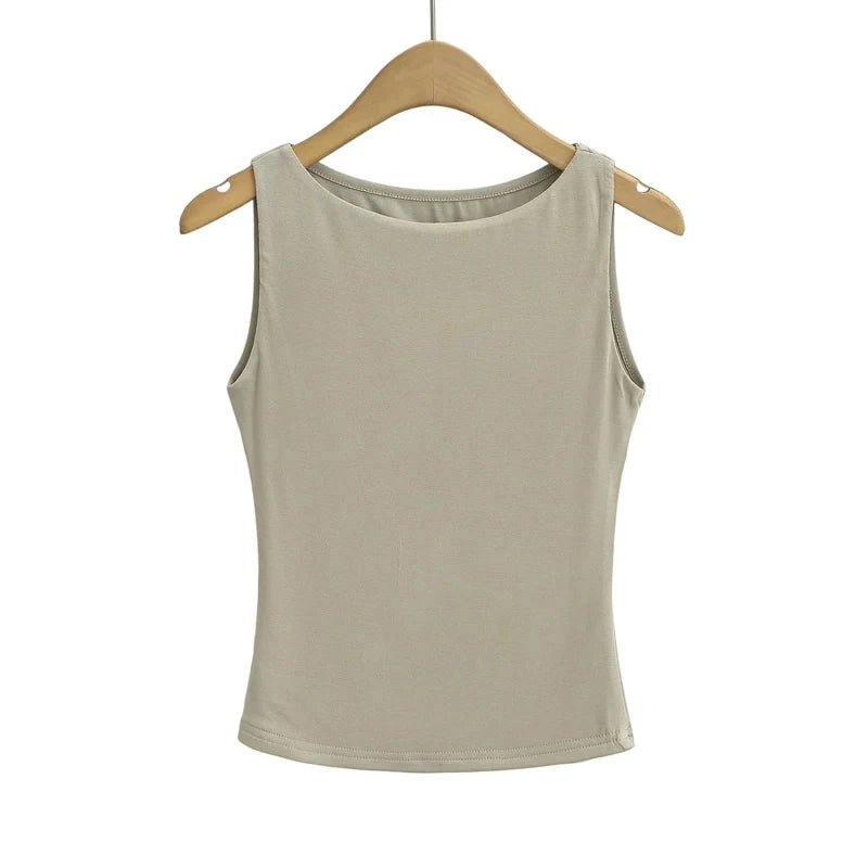 Exquisite Double Layer Slinky Jersey Top