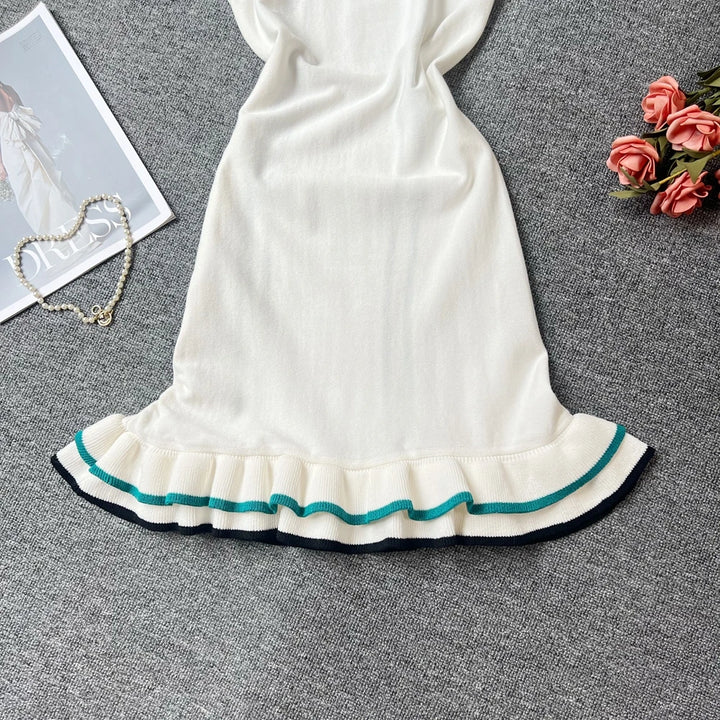 Yuoomuoo Structured Knit Evening Dress