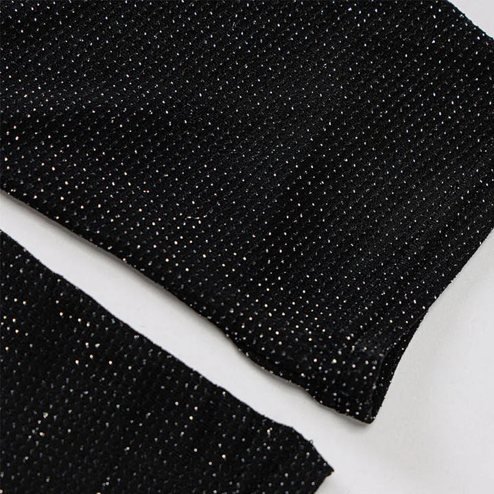 Exquisite Black Slim Knit Jumpsuit For Fall