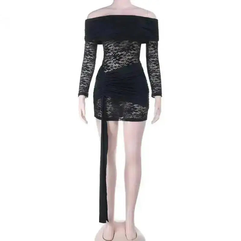Elegant Lace Mini Dress Exclusive Tailored Off
