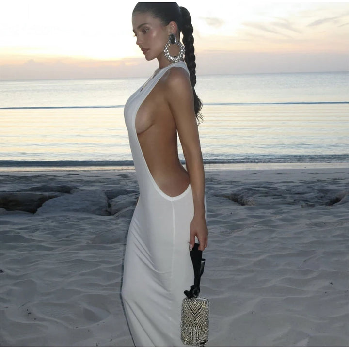 Btuce Exclusve Hollow Out Emerald Green Maxi Dress