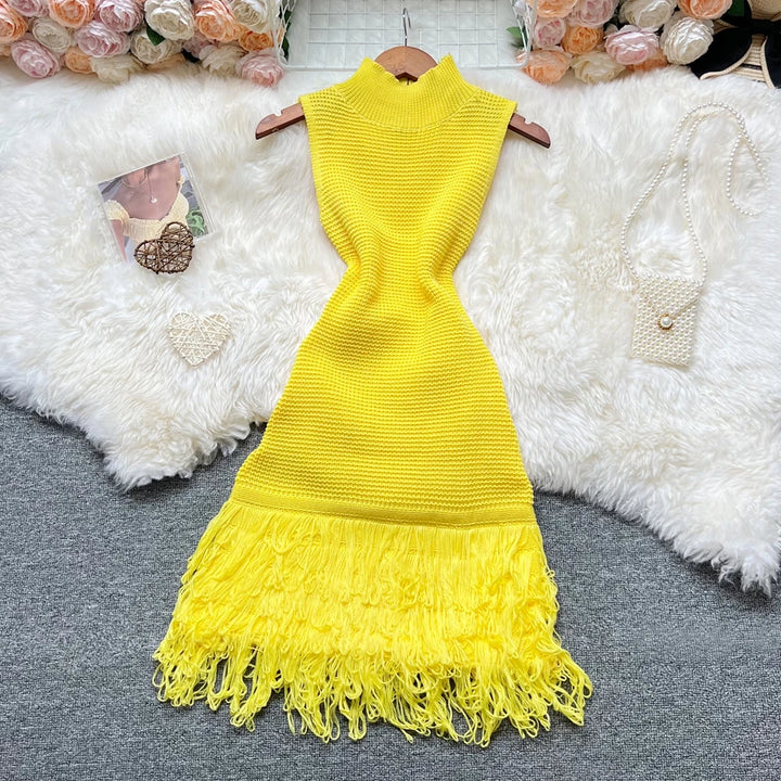 YuooMuoo Openwork Bodycon Sleeveless Party Dress