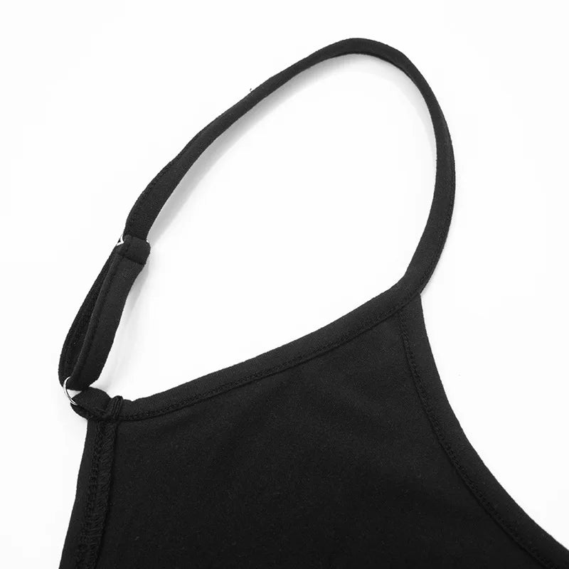 Limited Signature Black Backless Mini Dress