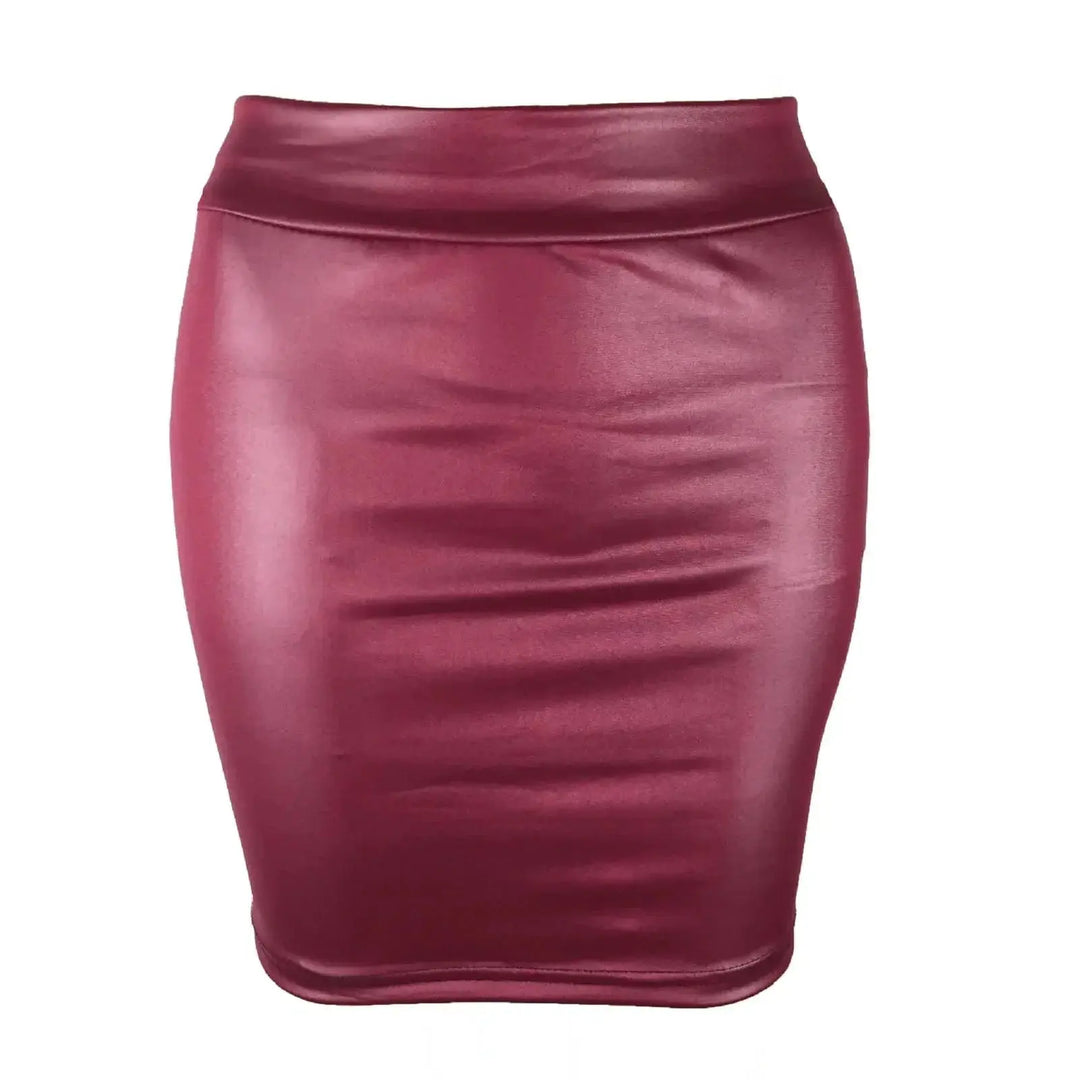 Elegant Faux Leather Pencil Skirt Versatile Chic Essential