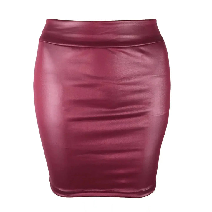 Elegant Faux Leather Pencil Skirt Versatile Chic Essential