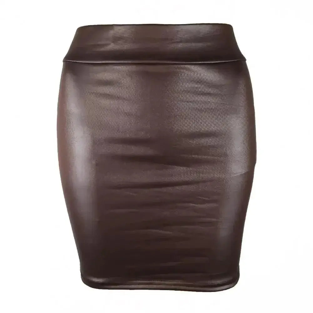 Faux Leather Bodycon Skirt Urban Chic Fashion Essential