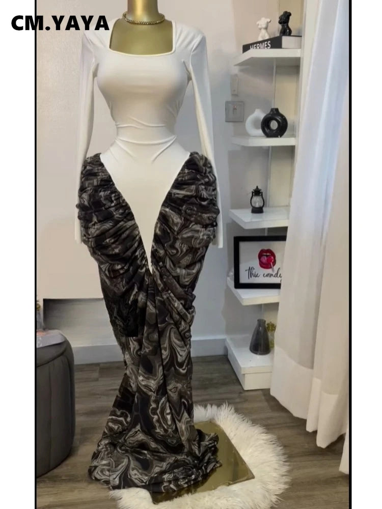 Women Signature Printed Long Dress Polyester