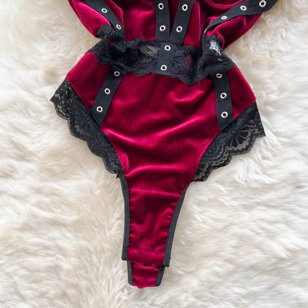 Chillgio Elite Heritage Luxe Velour Lace Bodysuit