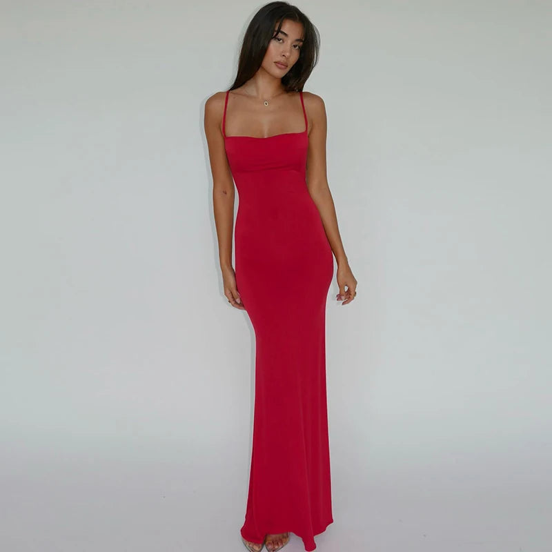 Lux Y2K Knit Maxi Dress Premium Fit