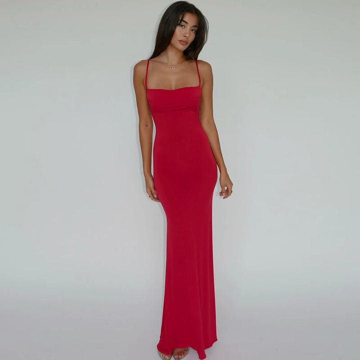 Lux Y2K Knit Maxi Dress Premium Fit