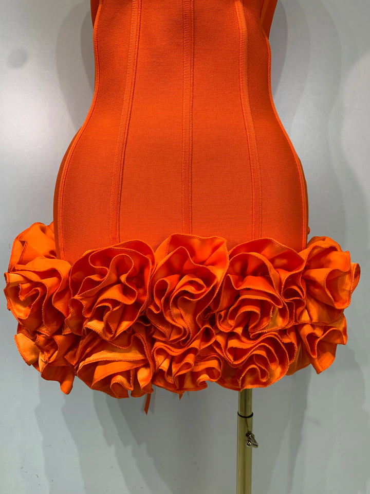 Exquisite Strapless Floral Cocktail Dress