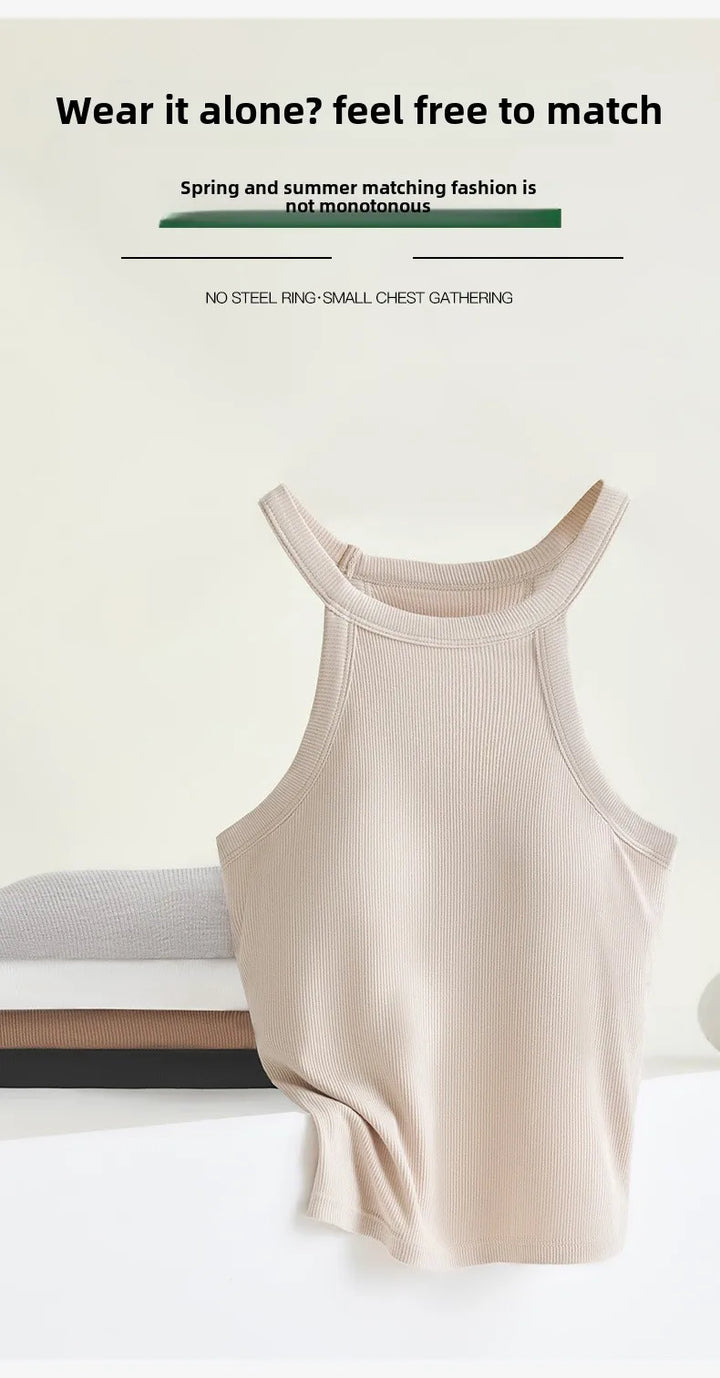 Ubowen Luxury Viscose Cotton Halter Camisole