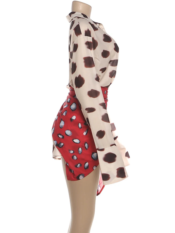 Lovely Polka Dot Ruched Bodycon Dress