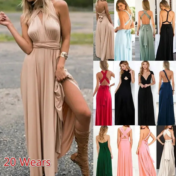 Sexy V Neck Maxi Dress With Straps For Summer Party
