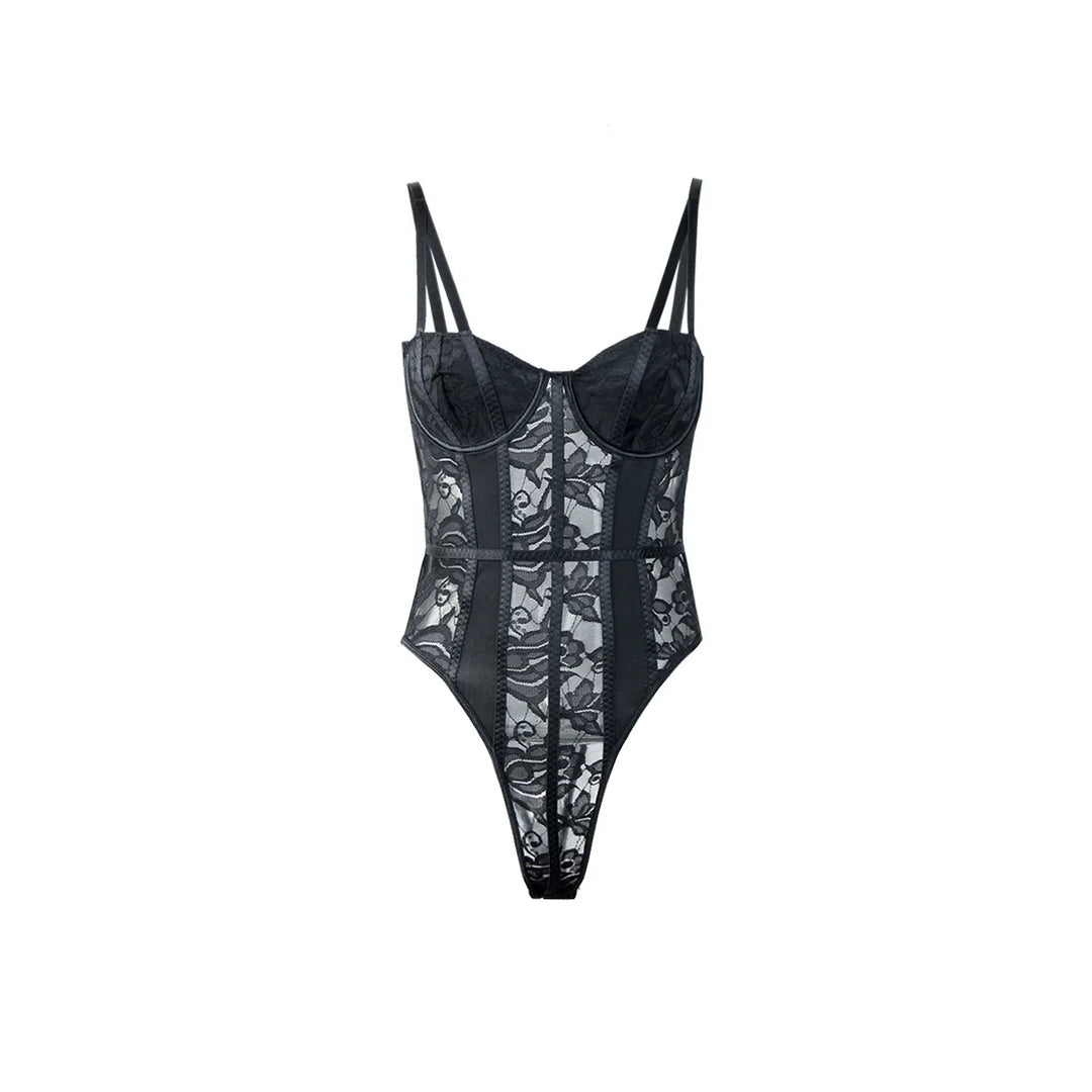 Sexy Lace Bodysuit For Women Slim Bodycon Top