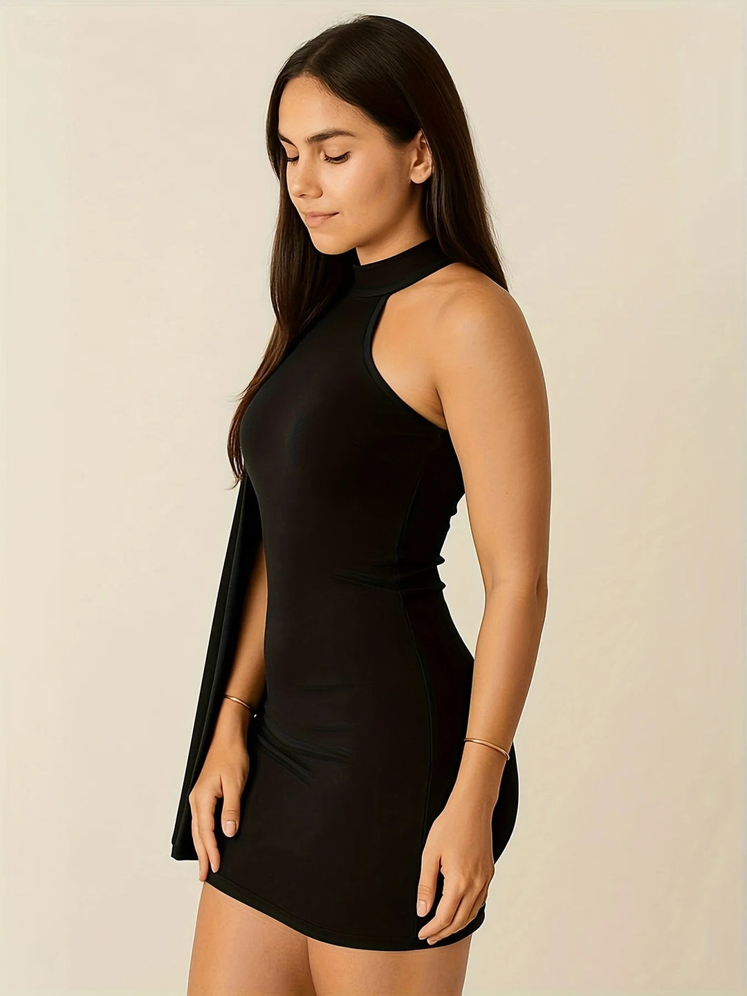 Elegant Asymmetrical Ball Gown Dress With Sexy Split