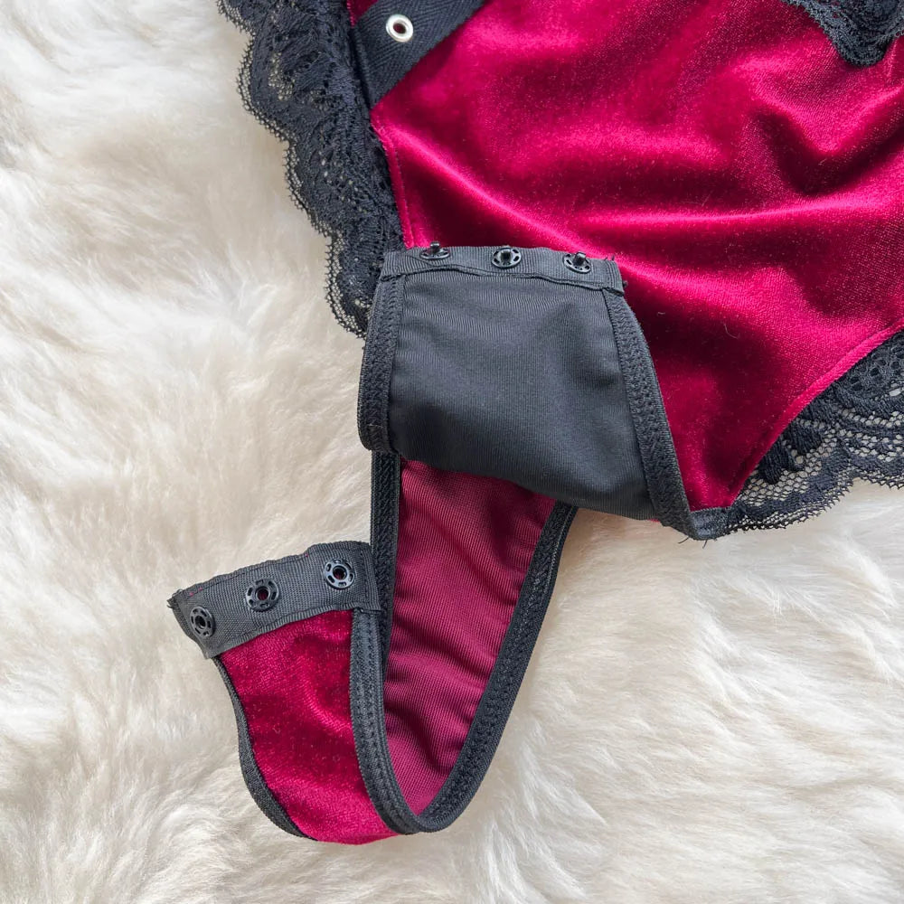 Chillgio Elite Heritage Luxe Velour Lace Bodysuit