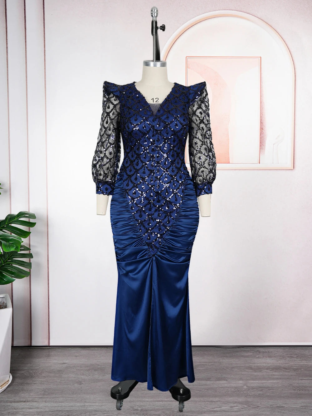 Dashiki Sequins Bodycon Party Dress Evening Wear