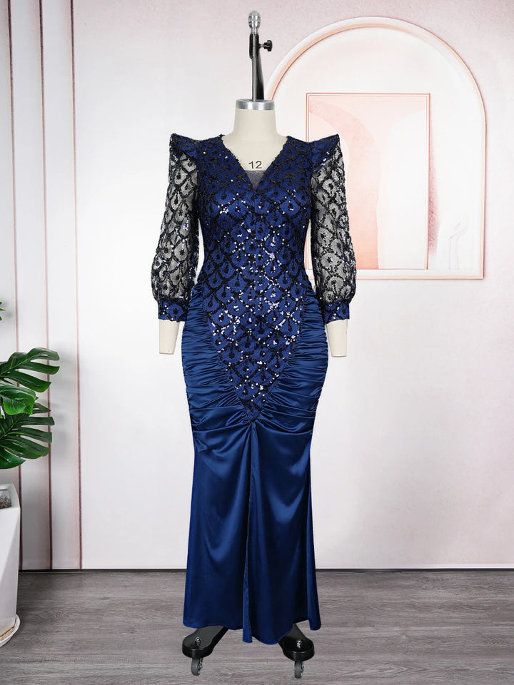 Dashiki Sequins Bodycon Party Dress Evening Wear