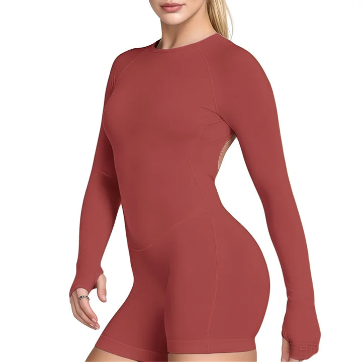 Histello Women Hollow Back Yoga Jumpsuit