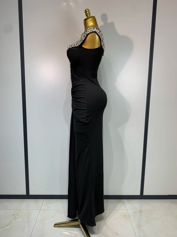 Swtao Diamond Floor Gown Winter Luxe Bodycon