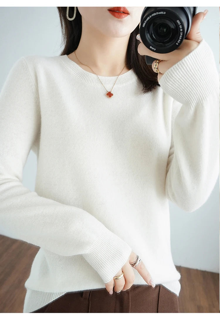 Exclusive Women 100 Pure Cashmere Crew Neck