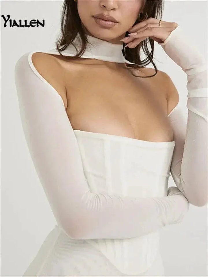 Yiallen Corset Midi Dress Party Clubwear Summer Elegance