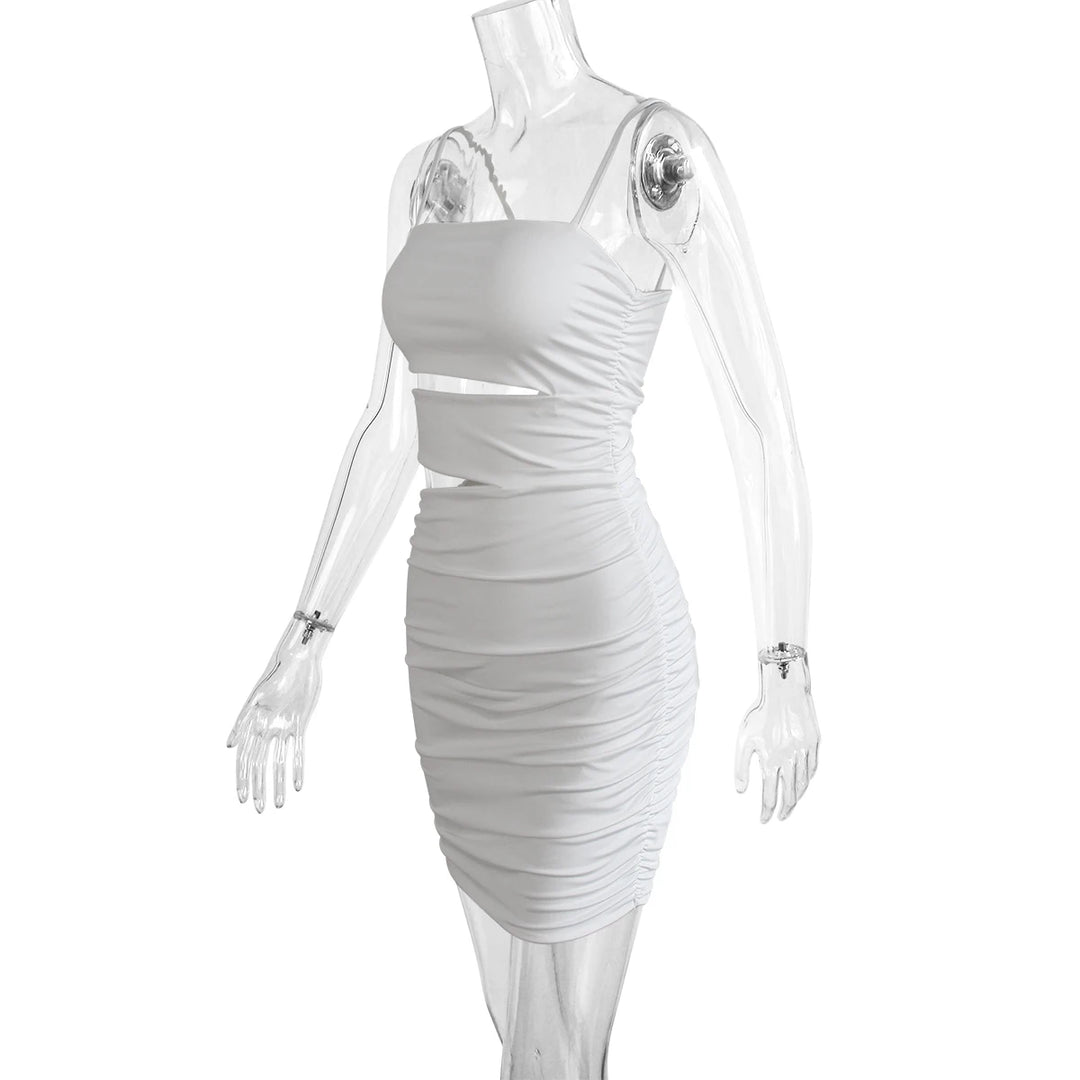 TiLeewon Signature Fine Knit White Bodycon