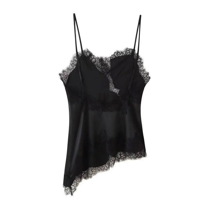 V Neck Asymmetrical Lace Camisole For A Chic