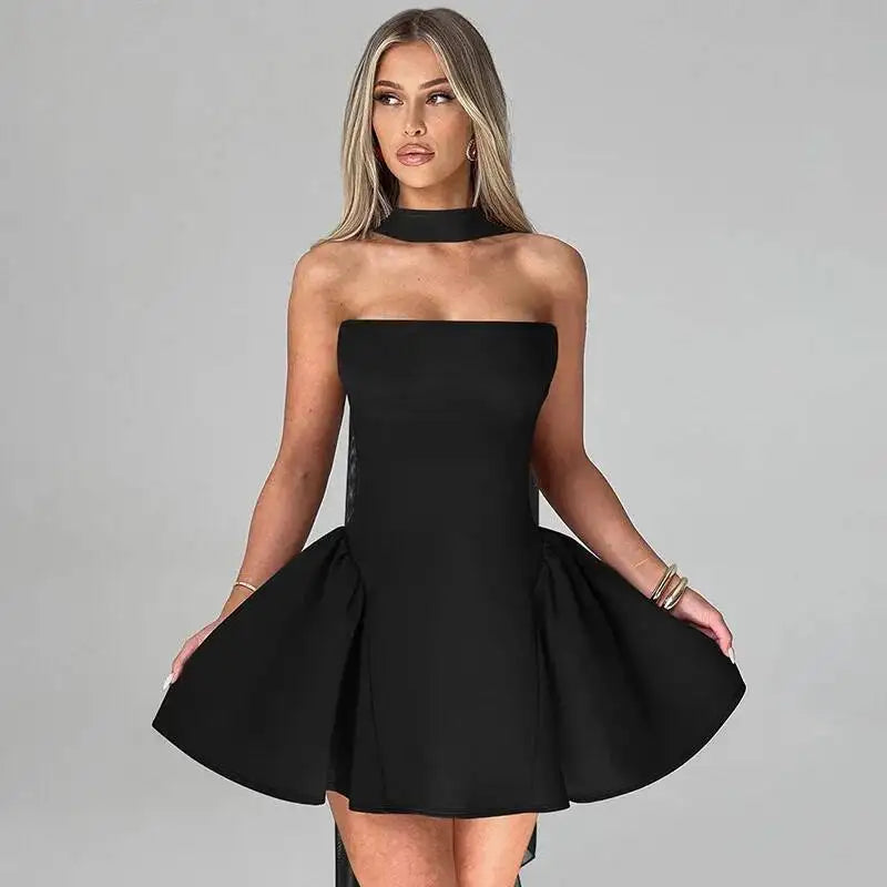Avrilyaan Off Shoulder Backless A Line Party Dress