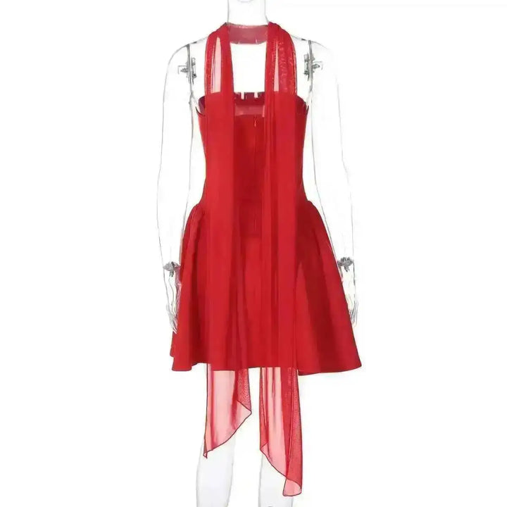 Avrilyaan Off Shoulder Backless A Line Party Dress