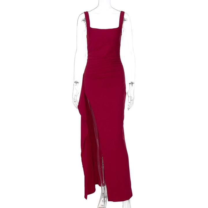 Elegant Stretchy Spring 2025 Knit Maxi Dress