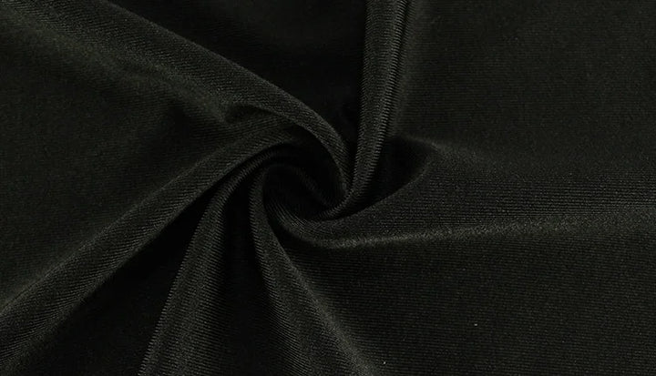 Stylish Black V Neck Knitted Bodycon Mini Dress