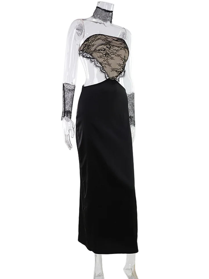 Sophisticated Slim Sheath Lace Strapless Evening
