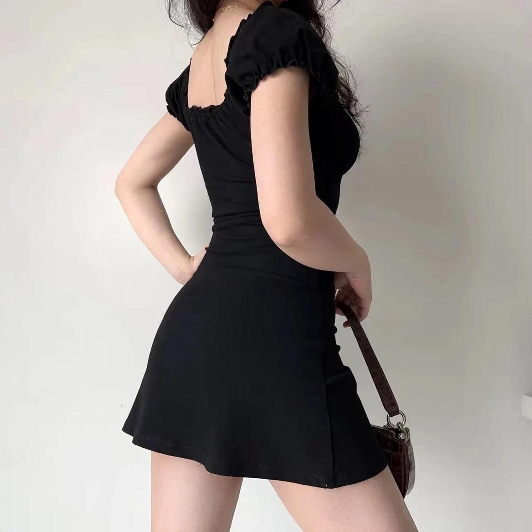 Summer Lace Up Hollow Backless Bodycon Mini Dress